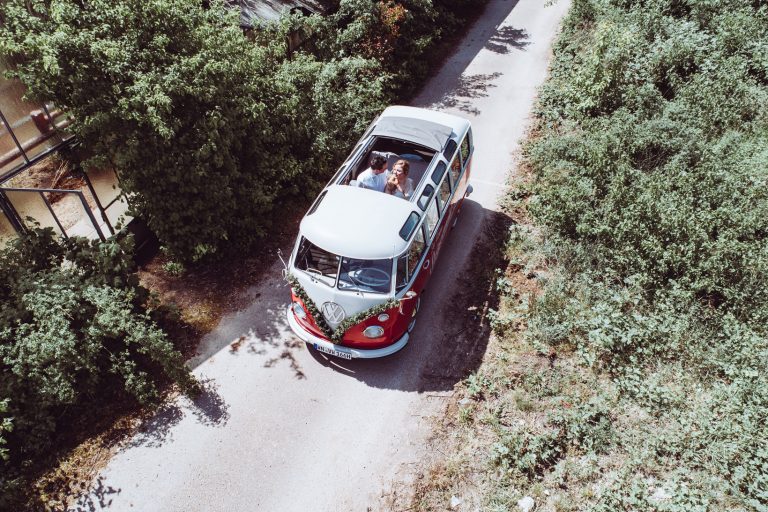 VW Bus oldtimer Hochzeit